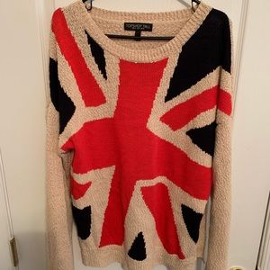 TOPSHOP TALL UNION JACK SWEATER UK FLAG
